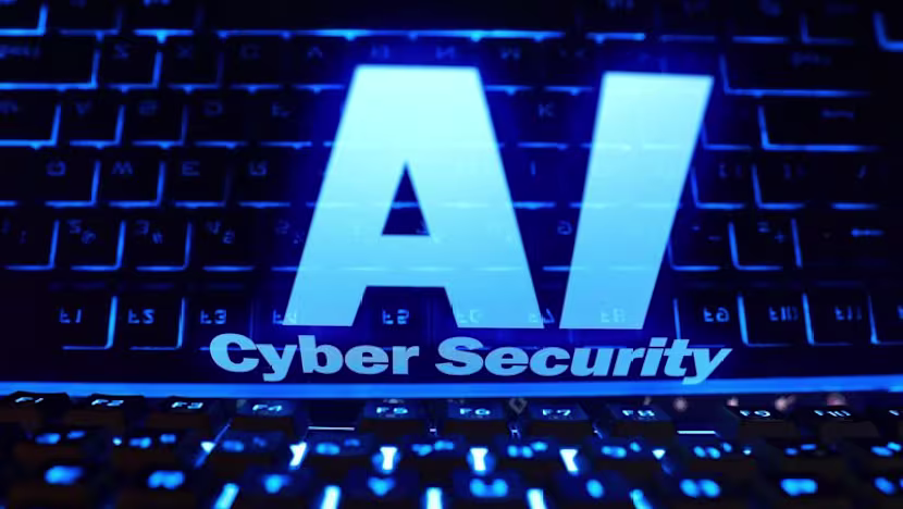 The words 'AI Cyber Security' and a keyboard in this illustration taken October 19, 2026. REUTERS/Dado Ruvic/Illustration/File Photo