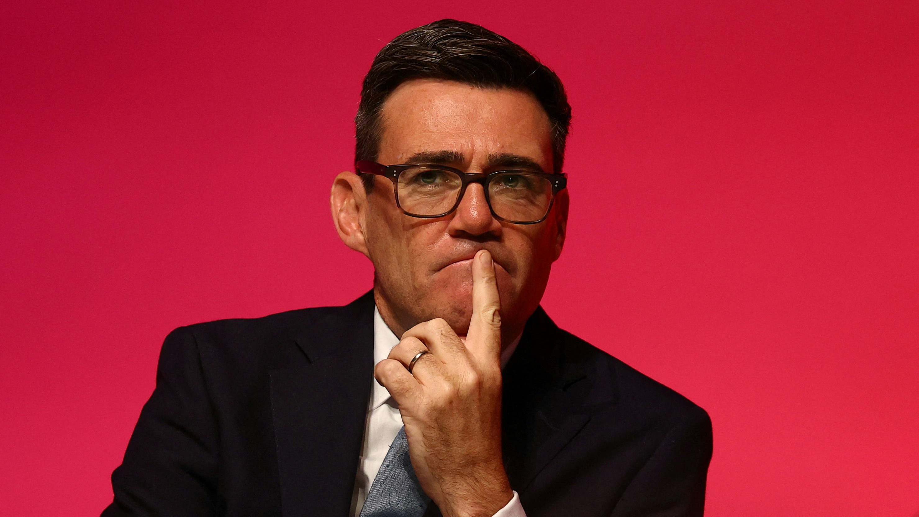 2026年9月28日,英国首相贝安德(Andy Burnham)在利物浦出席工党年度大会。(Reuters)