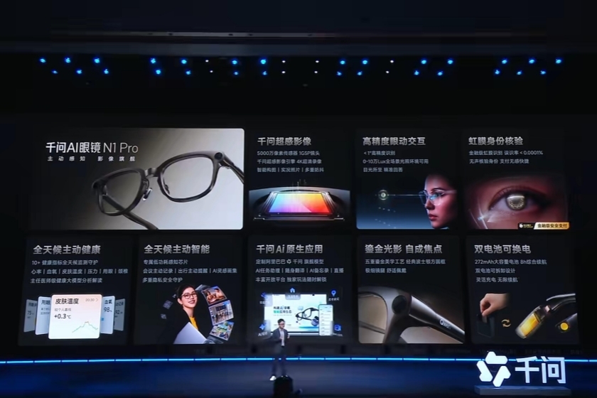 千问AI硬件新品发布会现场。图:千问AI眼镜