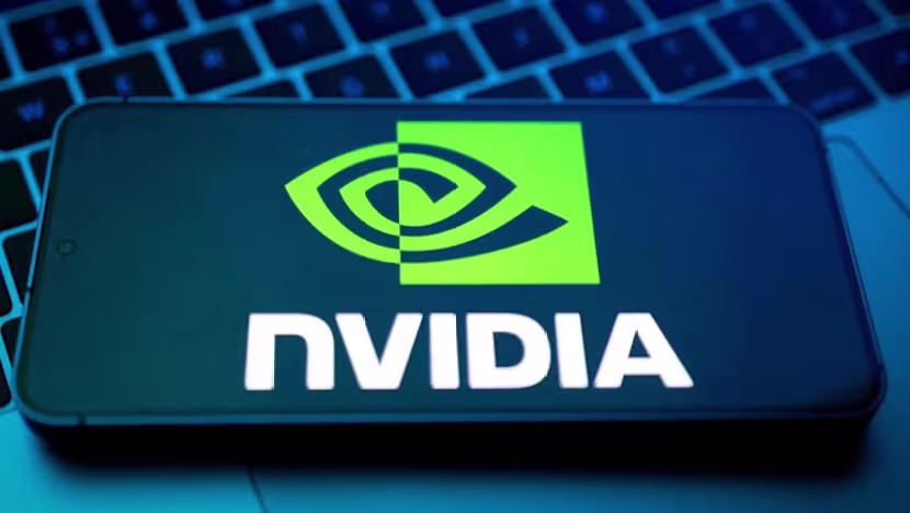 FILE PHOTO: An NVIDIA logo appears in this illustration created on August 25, 2025. REUTERS/Dado Ruvic/Illustration/File Photo