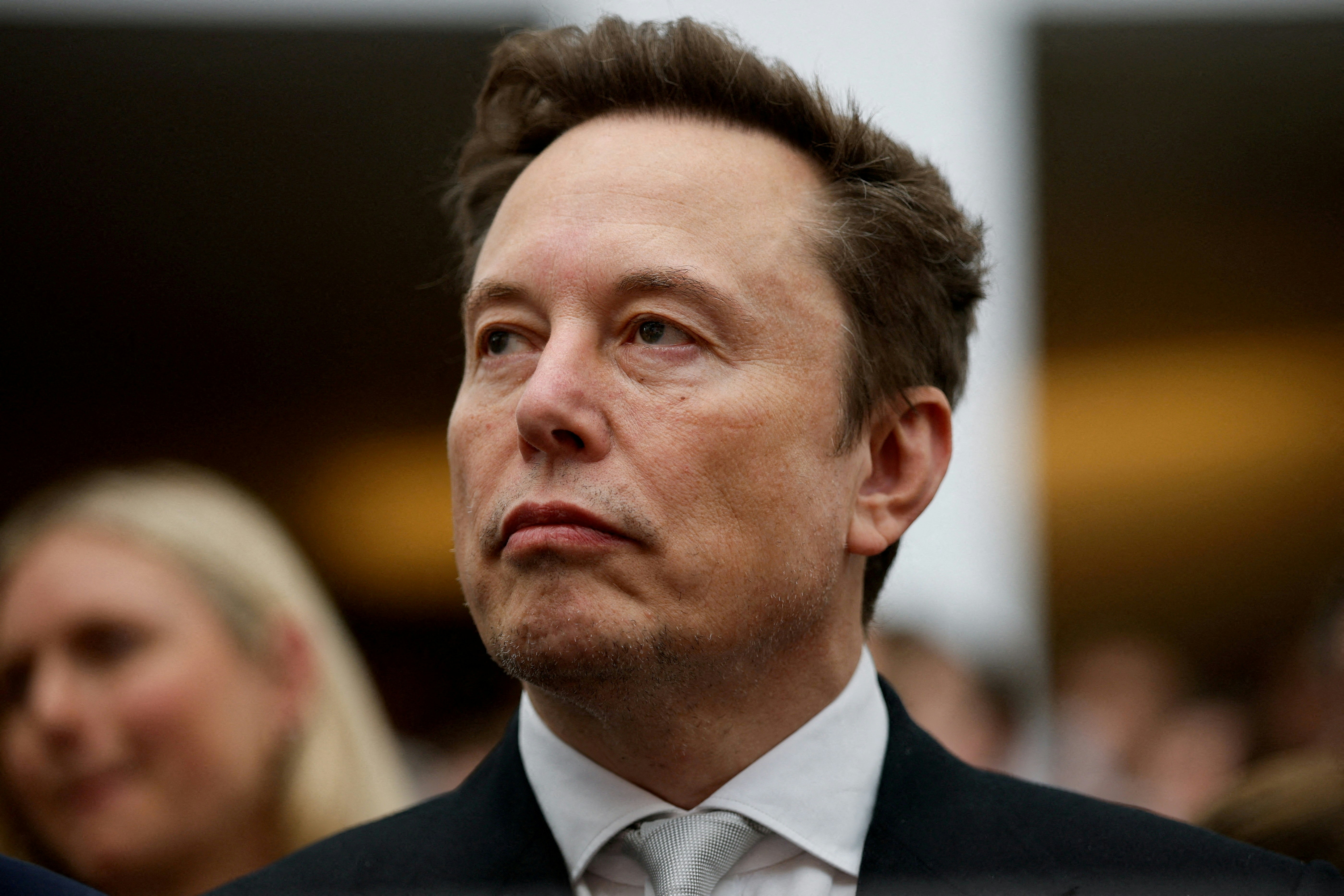 2026年10月8日,美国华盛顿,特斯拉行政总裁马斯克(Elon Musk)出席在美国和平研究所举行的一个公开活动。(Reuters)