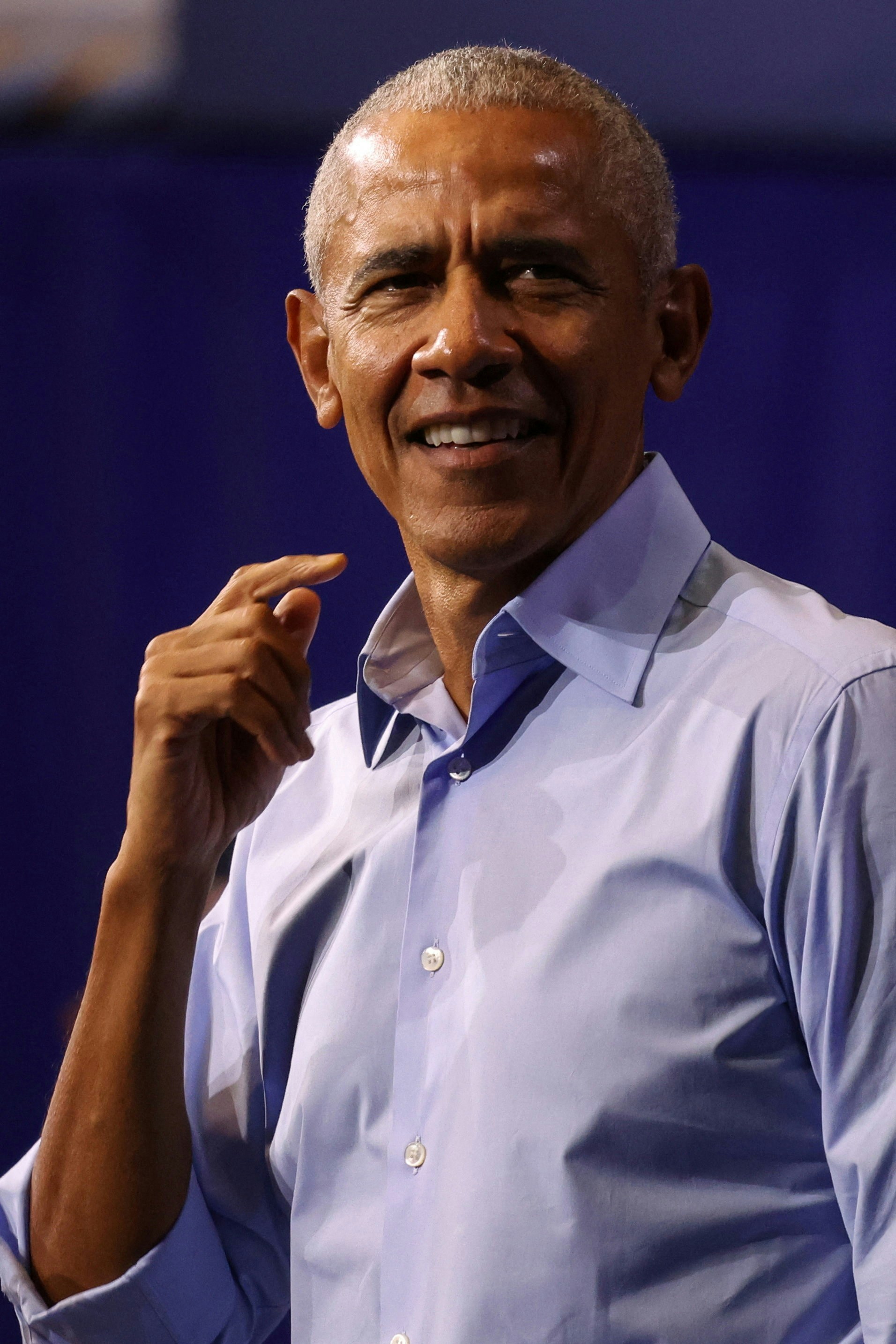 2026年10月24日,美国俄亥俄州(Ohio),前总统奥巴马(Barack Obama)在克里夫兰市出席民主党的竞选集会时发表演说。(Reuters)
