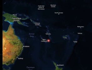 太平洋岛国新喀里多尼亚(New Caledonia)Tadine地区2026年9月26日发生7级地震。(网上图片)