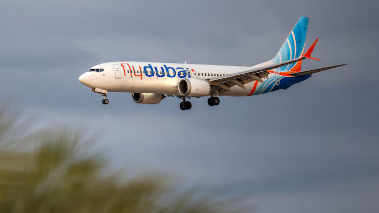 与案发飞机相同型号的迪拜航空(flydubai)波音737 MAX 8型客机。