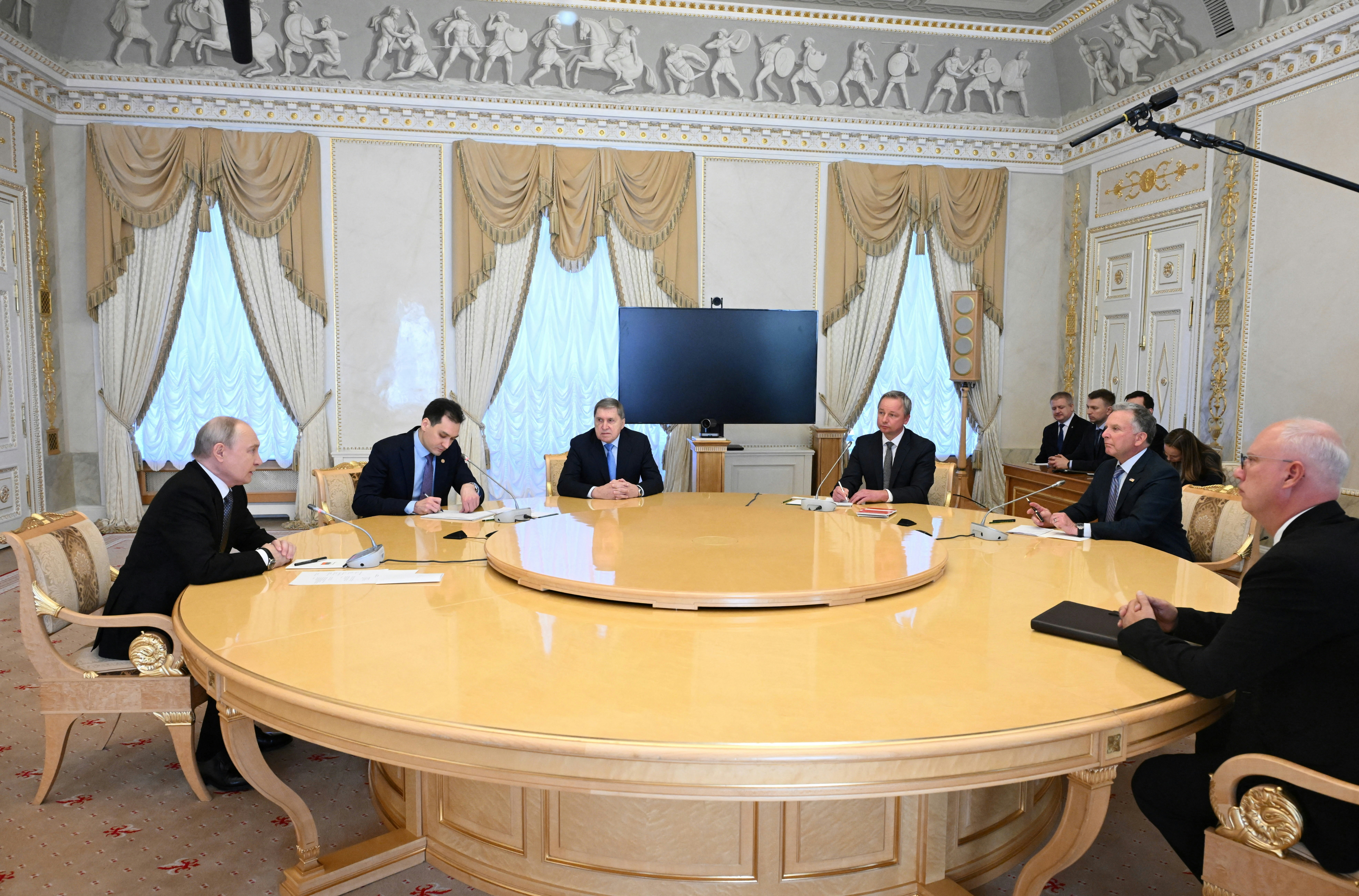 俄罗斯总统普京(Vladimir Putin)2026年10月21日会晤美国总统特使威特科夫(Steve Witkoff)(Sputnik/Kristina Solovyova/Pool via REUTERS)