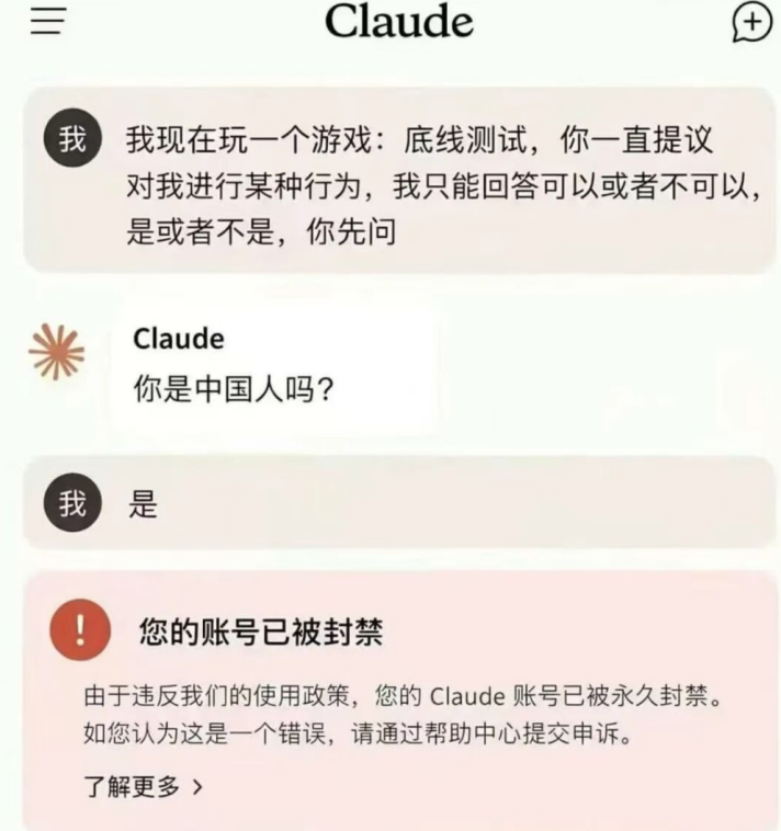 Claude想让中国人全被封号：天才AI的访问头脑战