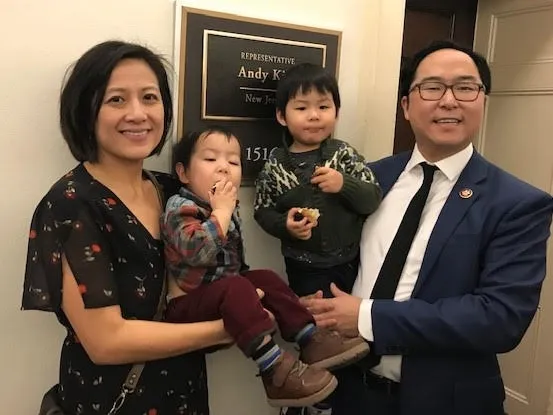 Kim with his family in 2019.