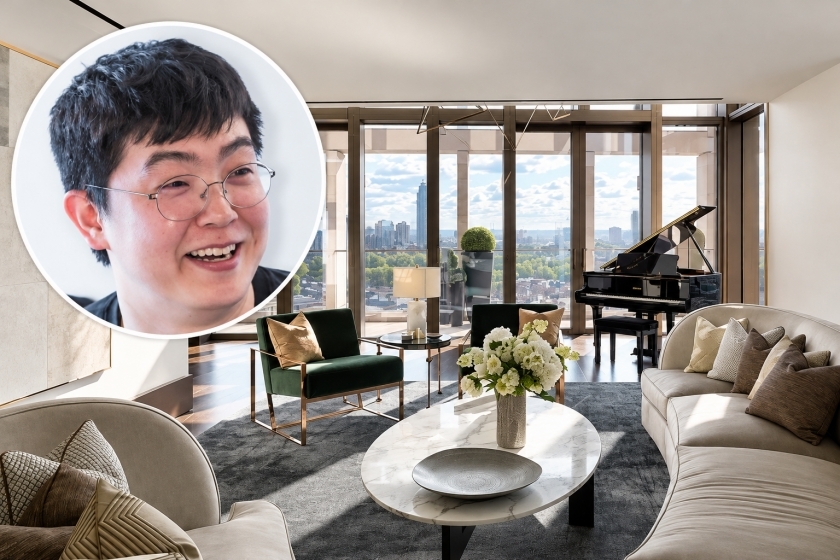 英国伦敦维多利亚大街高档住宅项目Kings Gate的顶层公寓,李添于2022年斥资890万英镑(约合人民币8000万元)购入。图:楼盘销售图册