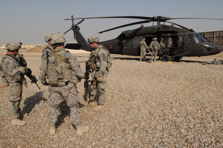 U.S. Army Sgt. Daniel Cooper (left), from Basehor, Kan., Staff Sgt. Matthew Guza from Columbus, Ohio, and, 1st Lt. Bryan Gerhart, all U.S.. Soldiers of 2nd Platoon, B Troop, 5th Sq
