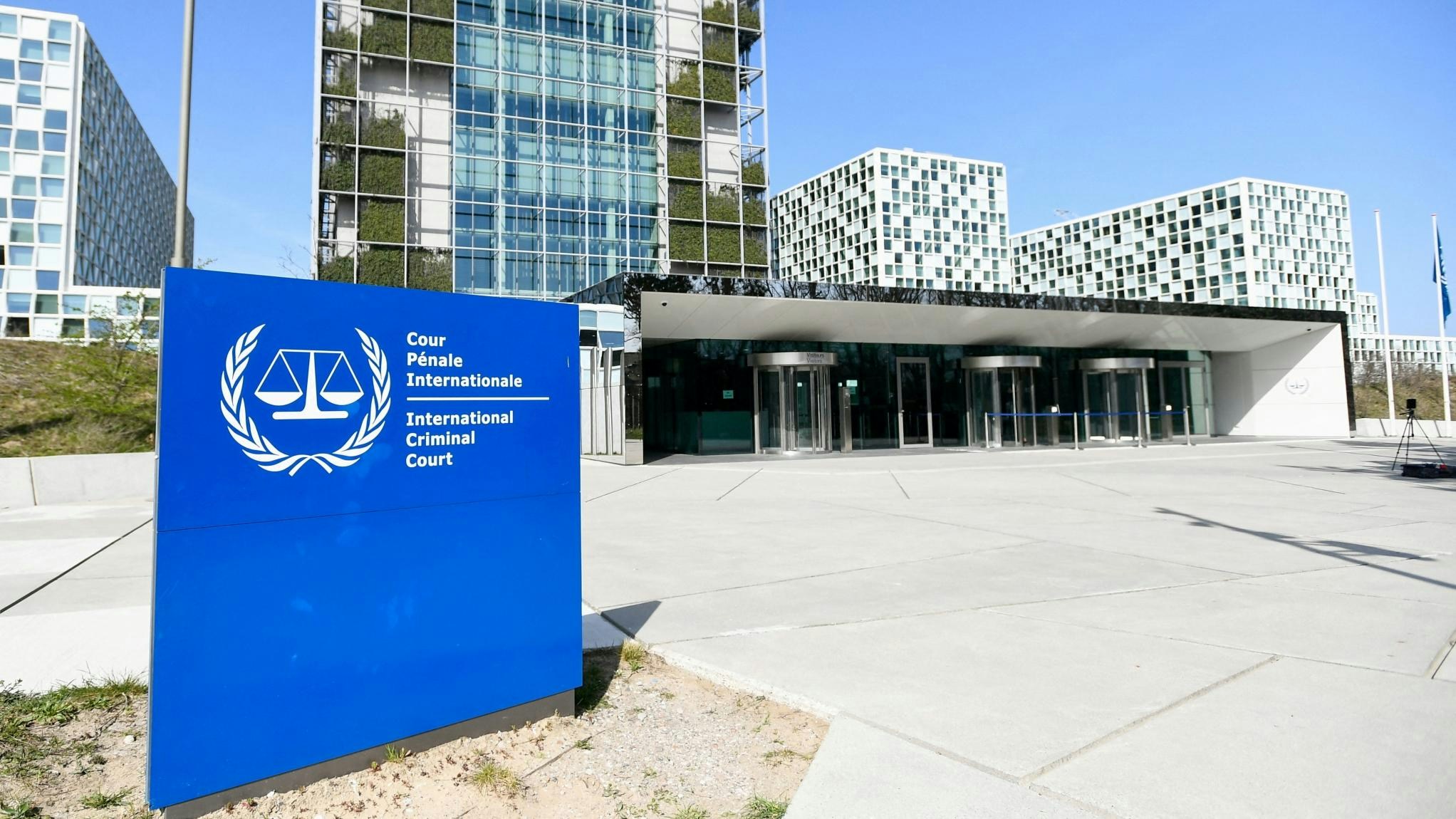 图为2021年3月31日,镜头下位于荷兰海牙的国际刑事法院(International Criminal Court,ICC)。(Reuters)