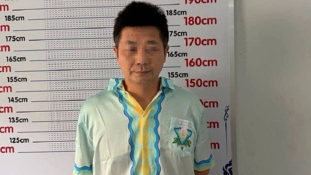 刘忍落网。(柬中时报)