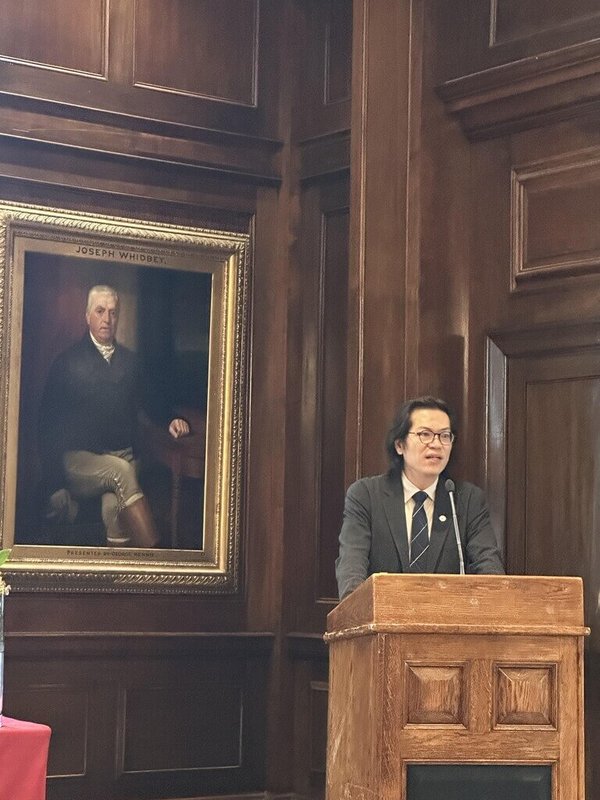 国科会副主委陈炳宇访问英国，2日在伦敦见证台英「科学创新及技术协议」（SITA）签署并致词。（驻英国代表处科技组提供）中央社记者陈韵聿伦敦传真　115年10月3日