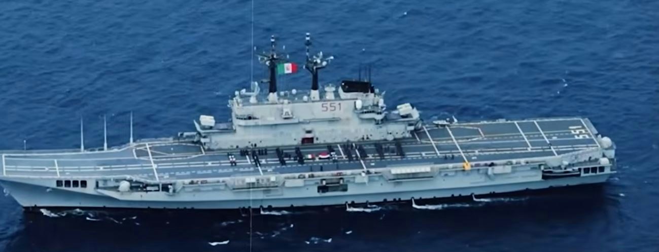 即原属意大利海军的「加里波底」号将成为印尼的首艘航空母舰。(YouTube@Kompas.com影片截图)