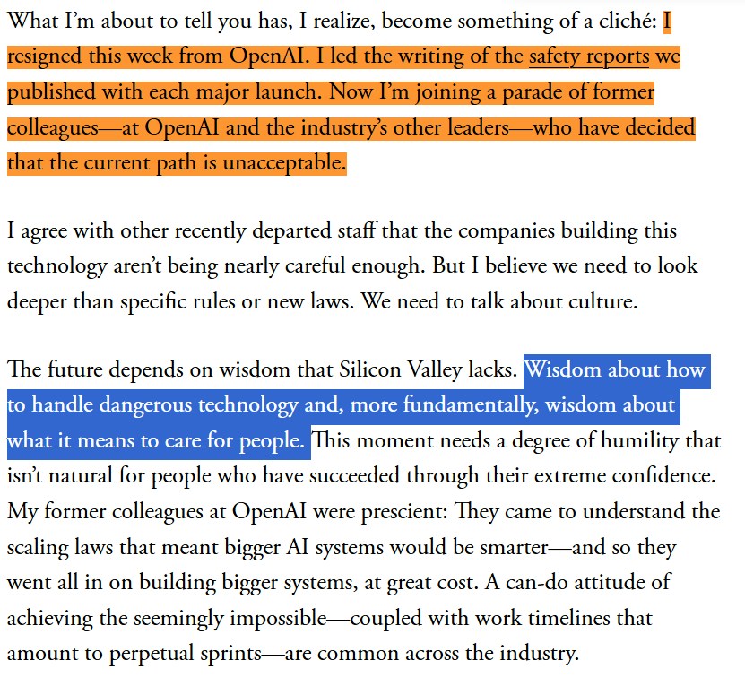 OpenAI 安全系统团队负责人大卫·罗宾逊(David Robinson)在《大西洋月刊》撰文炮轰OpenAI 内部文化崩坏。