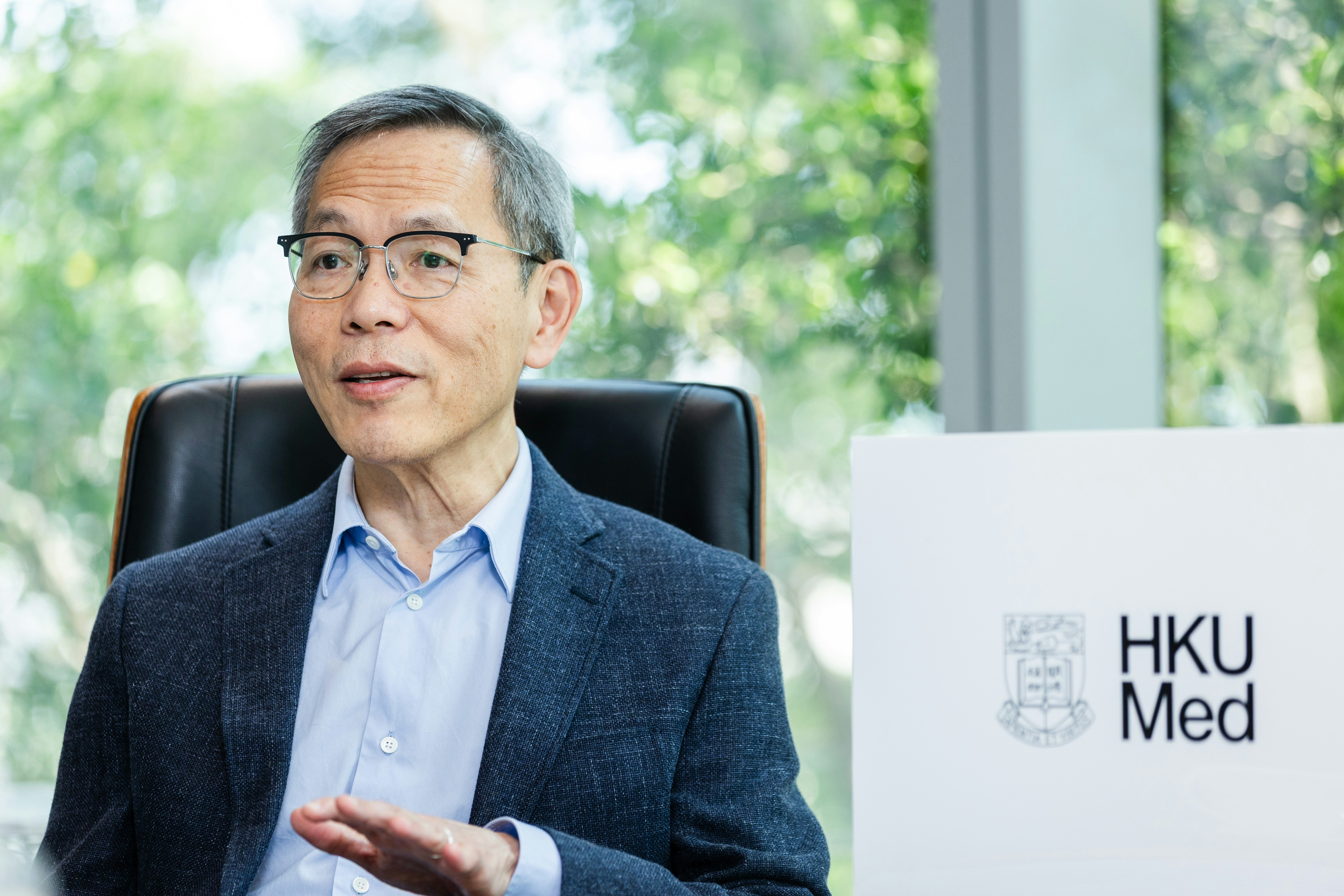 对于香港AI医疗人才不足,刘泽星指,内地市场大、人才多,能碰撞出更多火花;香港则胜在临床科研获国际认可,两地优势互补。(黄宝莹摄)